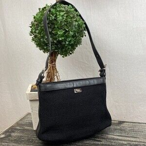 The SAK Black Crochet Elliot Luca Handbag Bag